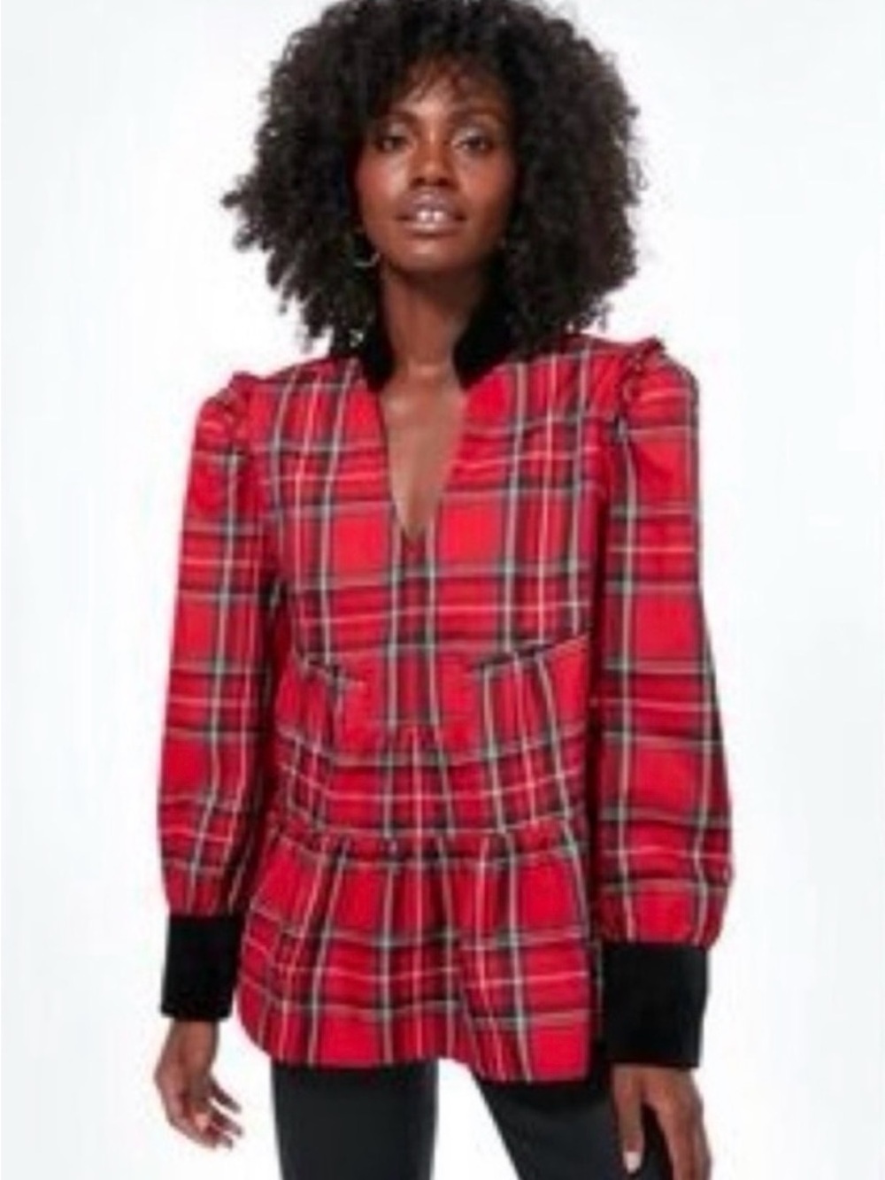 Tuckernuck Royal Stewart Bristol Tartan Blouse